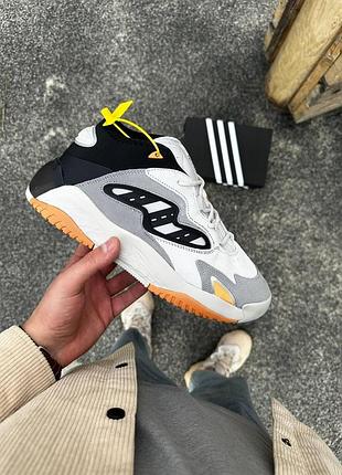 Adidas streetball 2 grey orange, кросівки чоловічі адідас стрітбол 2 сірі замшеві