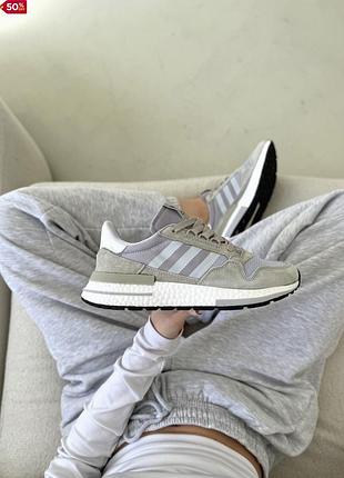 Кроссовки adidas zx 500 адидас зх 500 женские серые легкие удобные для активного отдыха топ качество