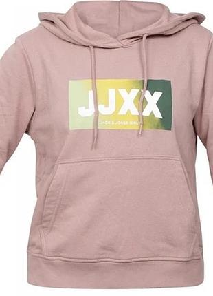 Худі жіноча jjxx milla rainbow ls relaxed sweat hood рожева