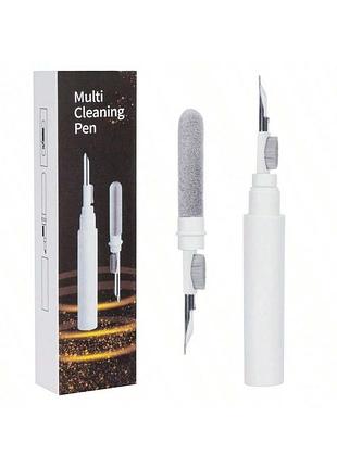 Ручка щетка 3 в 1 для чистки наушников и других гаджетов multi cleaning pen