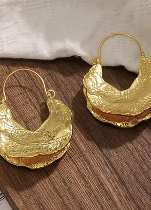 Сережки золотисті сплав