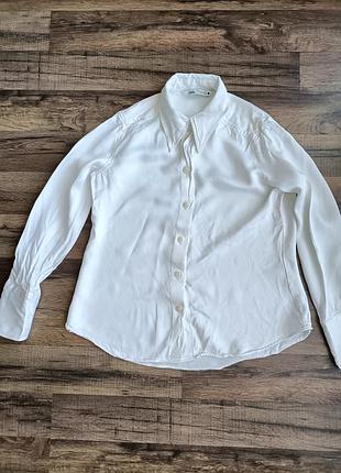 Белая блуза m zara 7