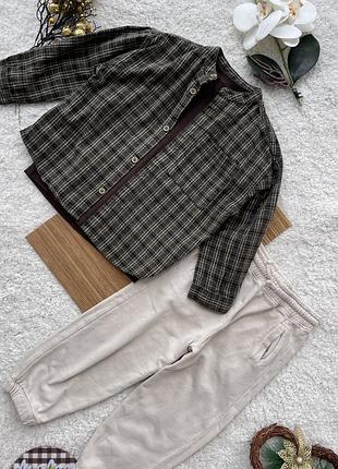 Дитячий комплект сорочка,футболка та штани zara