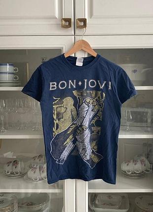 Винтажная мерч футболка bon jovi «because we can» world tour 2013