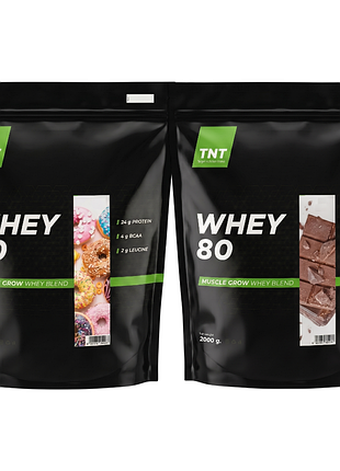 Протеїн whey 80 tnt nutrition польща 4 кг (2+2)