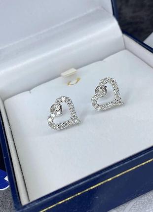 Серебряные серьги с муассанитом 😍😍😍😍+ сертификат!!!