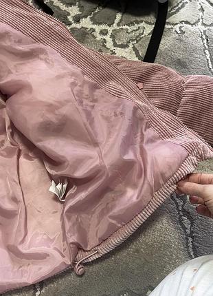 Куртка 158 см вельвет рожева