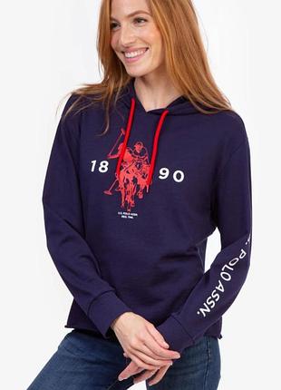 ​брендове худі u.s. polo assn. (темно-синє, розмір xl)