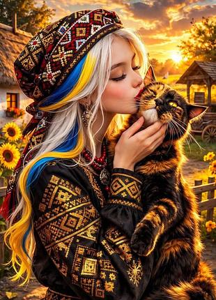 Мозаїка premium алмазна квадратна "ласкаве муркотіння" 50/70