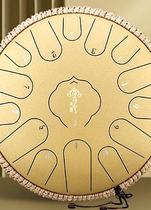 Глюкофон "happy drum" 15 нот цвет золотой бриллиант