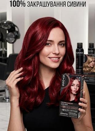 Перманентна фарба для волосся syoss permanent color 5_29 intense red, 115 мл