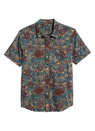 Сорочка rvca martin ander short sleeve shirt із виразним художнім принтом
