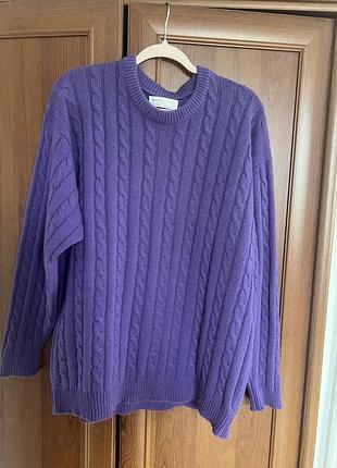 Кашеміровий фіолетовий джемпер, johnstone cashmere, розмір 46 (xl)