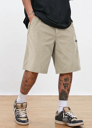 Мужские шорты-бермуды dc shoes straight fit бежевые