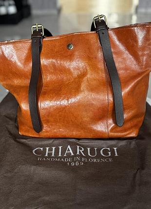 Chiarugi шкіряна сумка handmade in florence, італія, 40×27×14
