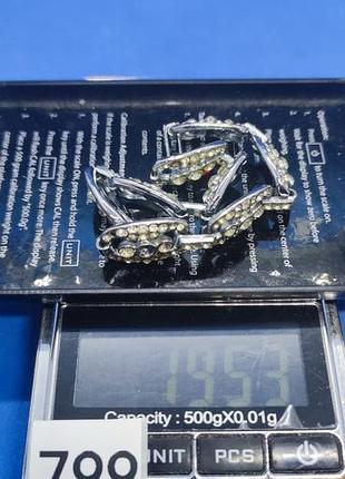 Вінтажний браслет у стилі арт-деко з кристалами (під реставрацію) - 799