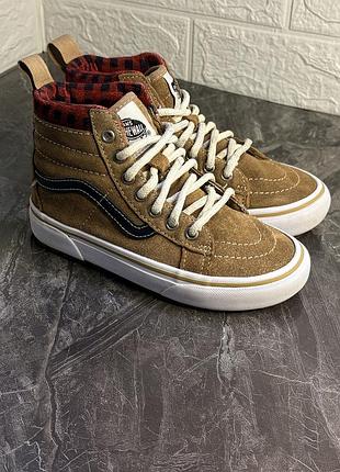 Кеди унісекс vans sk8-hi mte-1 plaid brown/black