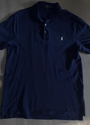 Чоловіче поло polo ralph lauren темно-синє