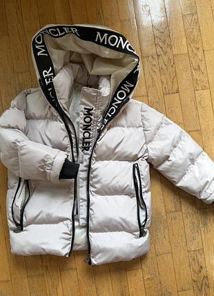 Куртка дитяча moncler для хлопчиків/дівчаток, бежева