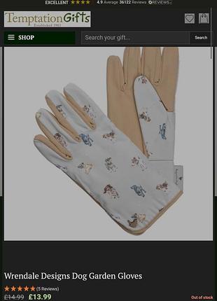 Рукавички для прибирання wrendale designs dog garden gloves
