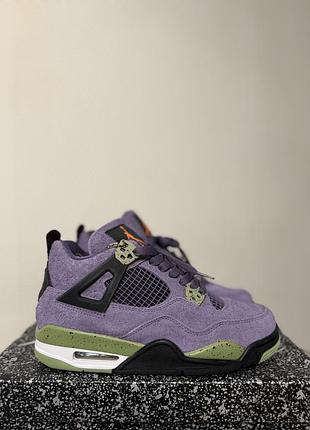 Кросівки жіночі nike air jordan 4 retro canyon purple wmns фіолетові, розмір 38, довжина устілки 23,5-24 см