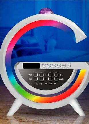 Нічник bt 3402 rgb лампа з колонкою та бездротовою зарядкою