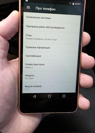 Nokia 2 ta-1029 8gb під ремонт на запчастини на деталі смартфон телефон донор недорого