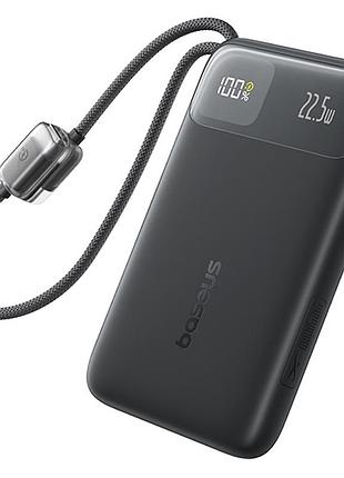 Портативное зу power bank baseus enerfill fc11 pd22.5w with cable 10000 mah (2usb-c) (e0027r) cosmic black