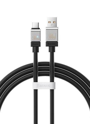 Дата кабель baseus coolplay series usb to type-c 100w (1m) (cakw00060) black
