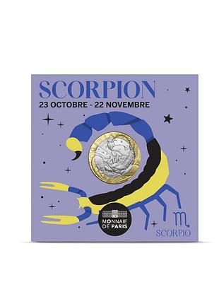 Коллекционная монета франции 5 евро «скорпион» 2026 в блистере (monnaie de paris)