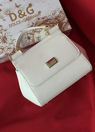 Сумка dolce&gabbana sicily medium - premium белый 21cm есть