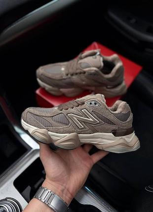 Кросівки жіночі new balance 9060 brown термо