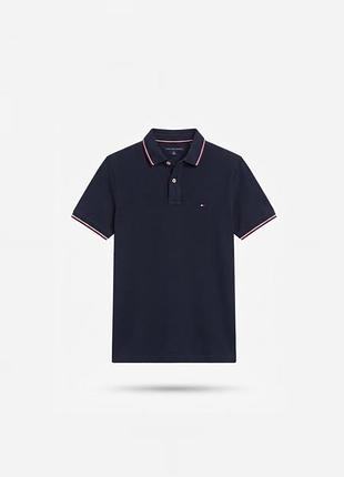 Оригінальне брендове поло tommy hilfiger (розмір m), темно-синє, ідеальний стан