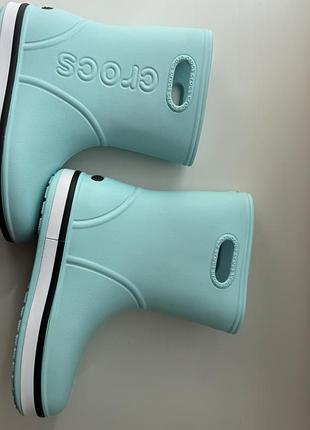 Гумові чоботи жіночі та дитячі crocs бірюзові 37 розмір