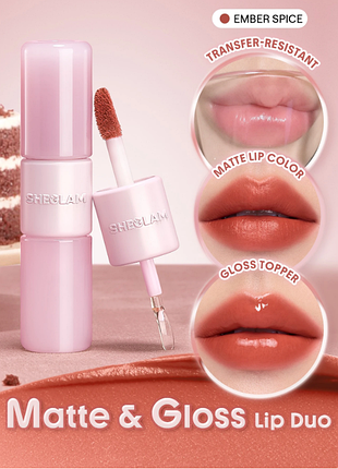 Помада для губ sheglam mood switch matte &amp; gloss lip duo - 213 ember spice (6280-213)