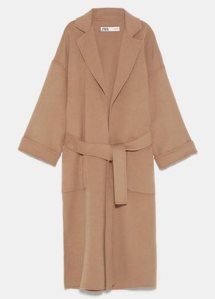Пальто жіноче zara бежеве
