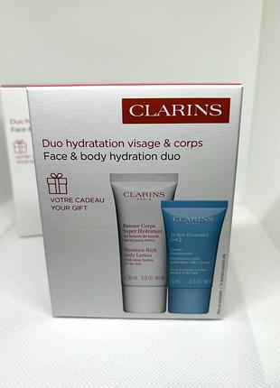 Оригинальный набор clarins hydra-essentiel ha2 и body lotion moisture 320