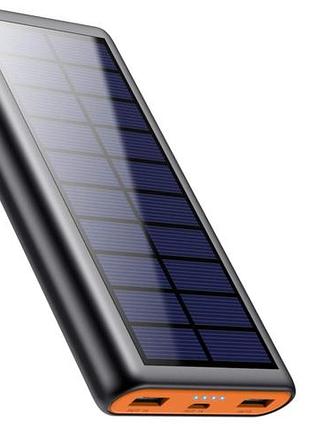 Power bank 26800 мач с солнечной панелью. без упаковки. амазон, из германии