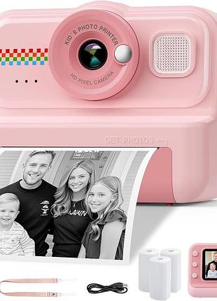 Дитяча фотокамера з моментальним друком himont diy instant print camera kc02 цифровий фотоапарат для дітей
