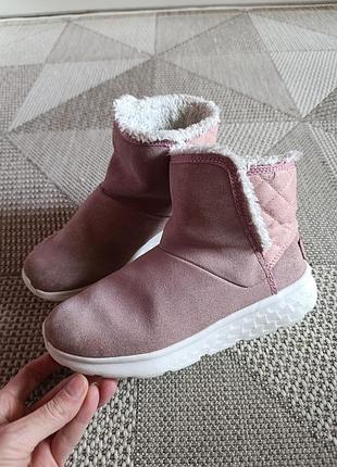 Черевики жіночі skechers утеплені рожеві