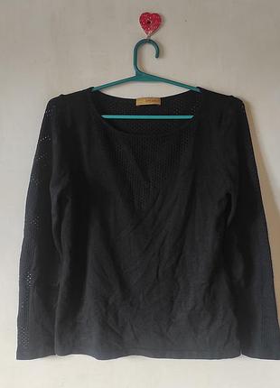 Черный джемпер кофта m&amp;s per una speziale, размер l/xl (eur 44 / uk 16)