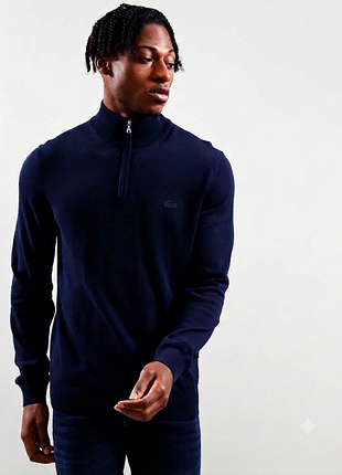 Оригінальний пуловер / джемпер lacoste з вовною (1/4 zip), розмір s / fr 3