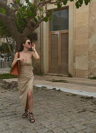 Льняна сукня zara xs