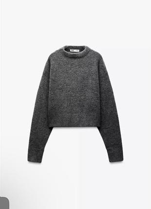 Светр жіночий zara шерстяний сірий