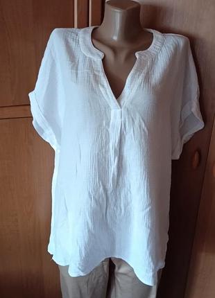 Сорочка жіноча shein муслінова біла 1xl