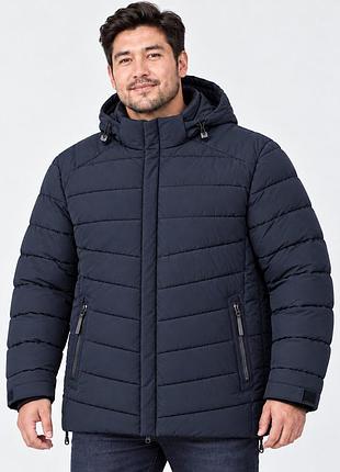 Куртка зимняя boos & jack мужская больших размеров 5xl-10xl с утеплителем тинсулейт,темно-синий,9xl