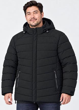 Куртка зимняя boos & jack мужская больших размеров 5xl-10xl с утеплителем тинсулейт,черный,8xl