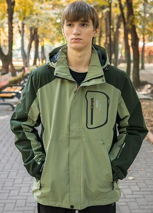 Куртка термо audsa демисезонная мужская m-3xl , оливковый, m