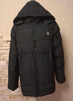 Куртка чоловіча stone island зимова чорна