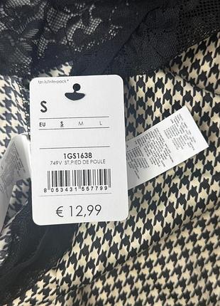 Женские пижамные шорты tezenis с принтом "гусиная лапка" | размеры: s, m, l | outlettini
